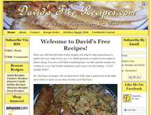 Tablet Screenshot of davidsfreerecipes.com